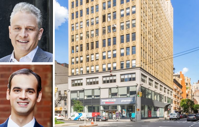 GFP Real Estate's Allen Gurevich and Matthew Colavita, and 322 Eighth Avenue.