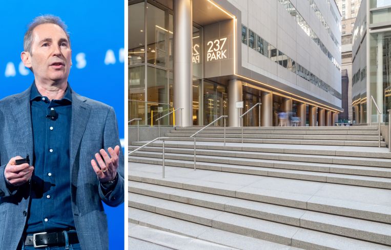 Amazon CEO Andy Jassy and 237 Park Avenue.