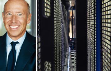 Barry Sternlicht of Starwood Property Trust and a tape library for data archiving in a data center.