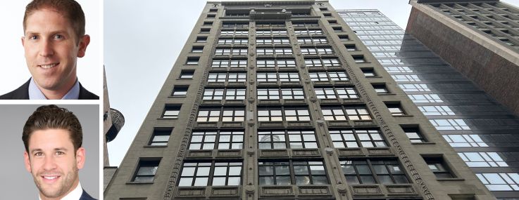 ABS Real Estate Partners' Ben Waller, Newmark's Cooper Weisman and Dylan Weisman, and 29 West 38th Street.