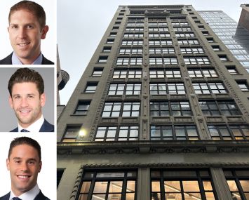 ABS Real Estate Partners' Ben Waller, Newmark's Cooper Weisman and Dylan Weisman, and 29 West 38th Street.