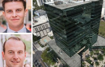 Platinum Properties' Brian Peer and Steven Evans, and One East Broward Boulevard, Fort Lauderdale, Fla.