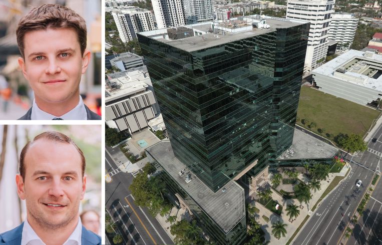 Platinum Properties' Brian Peer and Steven Evans, and One East Broward Boulevard, Fort Lauderdale, Fla.
