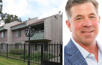 An affordable housing project in Baldwin Park, Calif., and Paul Odland of Belveron Partners.