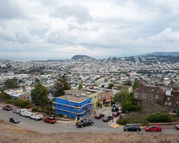 An aerial view of Daly City, Calif.