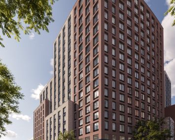 Rendering of Edgemere Commons A2, a 100 percent affordable housing property with 244 units in Far Rockaway, Queens