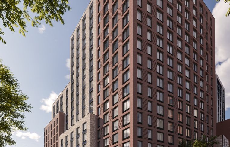 Rendering of Edgemere Commons A2, a 100 percent affordable housing property with 244 units in Far Rockaway, Queens