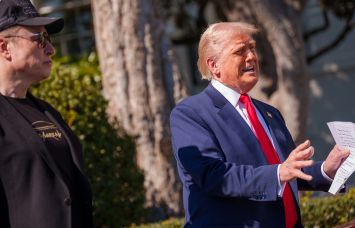 Elon Musk and President Donald Trump.