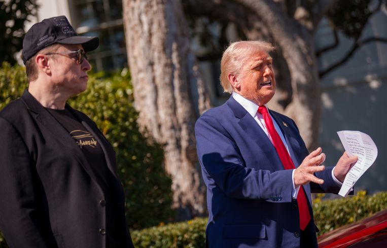 Elon Musk and President Donald Trump.