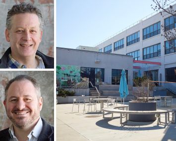 DL Development's Eric Deutsch and Brian Lockner, and 315 Meserole Street, Brooklyn.