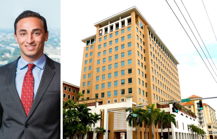 Evan Cohen, vice president of acquisitions at Tourmaline Capital, and Columbus Center, Coral Gables, Fla.