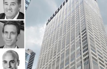 JLL's Frank Doyle, David Kleiner, and Andrew Coe, and 1301 Avenue of the Americas.