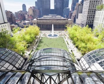A rendering of Grand Penn Community Alliance's proposed renovation of Penn Station.