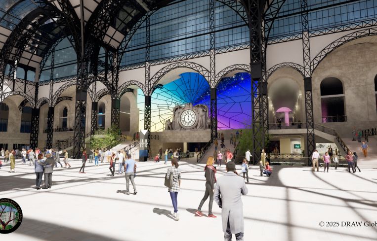 A rendering of Grand Penn Community Alliance's proposed renovation of Penn Station.