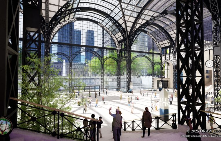 A rendering of Grand Penn Community Alliance's proposed renovation of Penn Station.