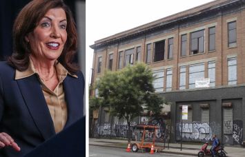 Kathy Hochul and 1042 Fulton Street.