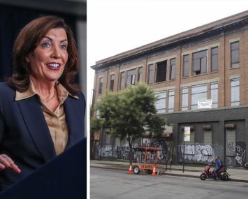 Kathy Hochul and 1042 Fulton Street.
