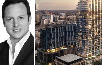 SomeraRoad's Ian Ross and a rendering of Pendry Nashville Hotel & Residences.
