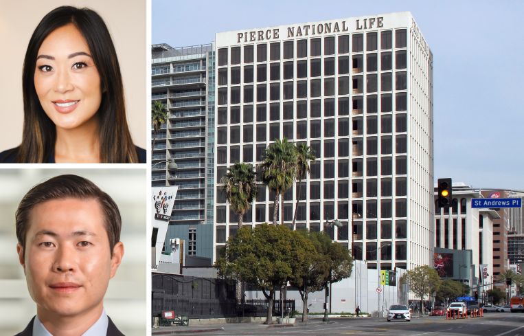 Jamie Lee of Jamison Properties, Andrew Chen of Beach Point, and 3807 Wilshire Boulevard.