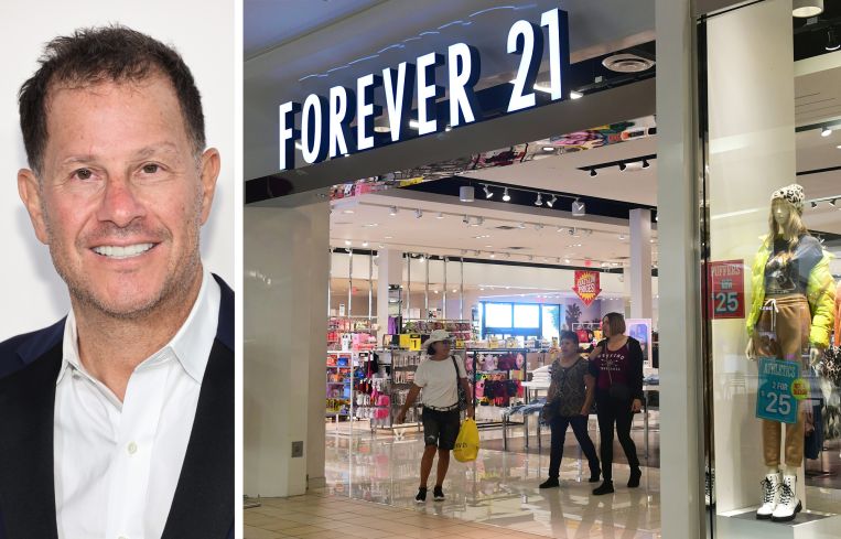 Jamie Salter, Chairman and CEO of Authentic Brands Group, and a Forever 21 store.