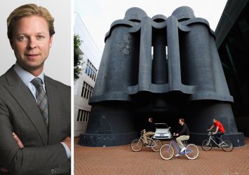 W.P. Carey CEO Jason E. Fox and the Binoculars Building in Venice, Calif.