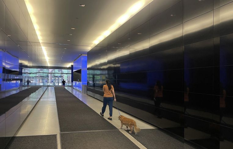 The lobby of the Metropolitan Tower.