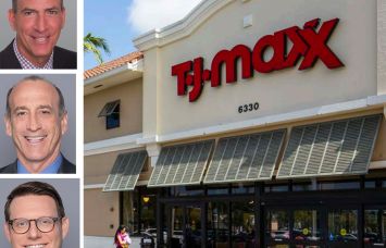Cushman & Wakefield's Mark Gilbert, Adam Feinstein, and Mitch Halpern, and TJ Maxx at the Pinewood Square shopping center.