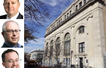 Avison Young's Martin Cottingham, Michael Gottlieb, and Patrick Steffens, and 5323 Fifth Avenue, Brooklyn.