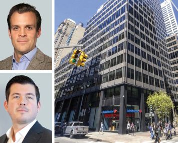 CBRE's Neil King and David Stockel, and 90 Park Avenue.