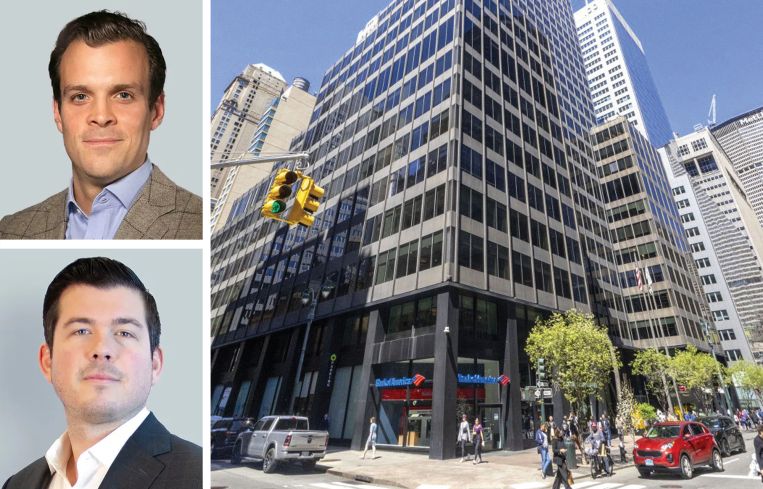 CBRE's Neil King and David Stockel, and 90 Park Avenue.