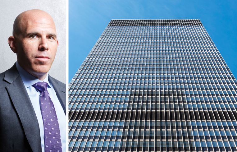 RXR CEO Scott Rechler and 1285 Avenue of the Americas.