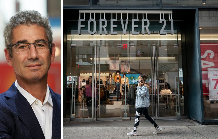 Spence Mehl, partner at RCS Real Estate Advisors, and a Forever 21 store.
