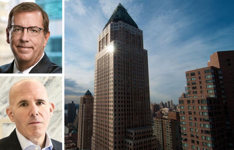 SL Green's Steven Durels, RXR's Scott Rechler, and One Worldwide Plaza at 825 Eighth Avenue.