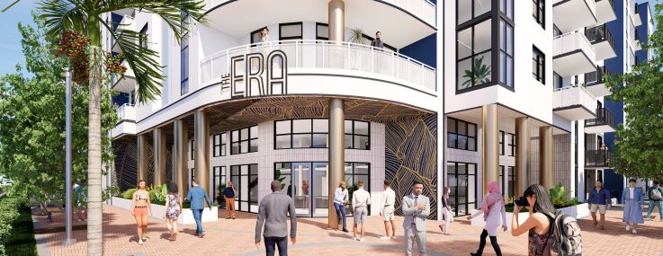 A rendering of the entrance to The Era in Fort Lauderdale, Fla.