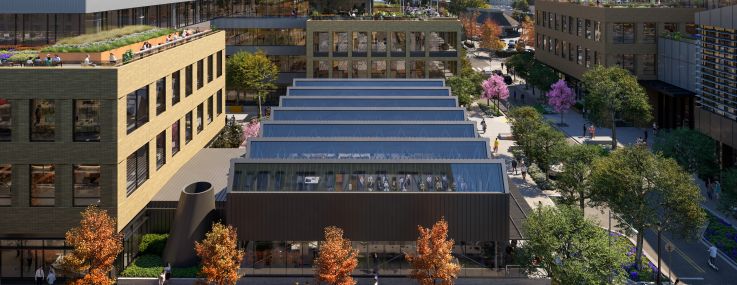 The Shop at Elco Yards in Redwood City, Calif., a lab complex, as seen from the air.