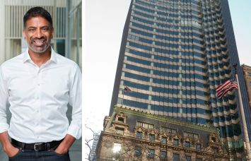 Novartis CEO Vasant Narasimhan and 10 Bryant Park.