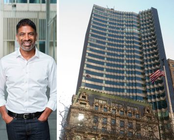 Novartis CEO Vasant Narasimhan and 10 Bryant Park.