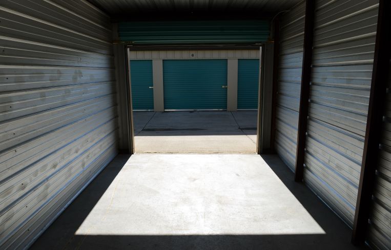 A self-storage unit.