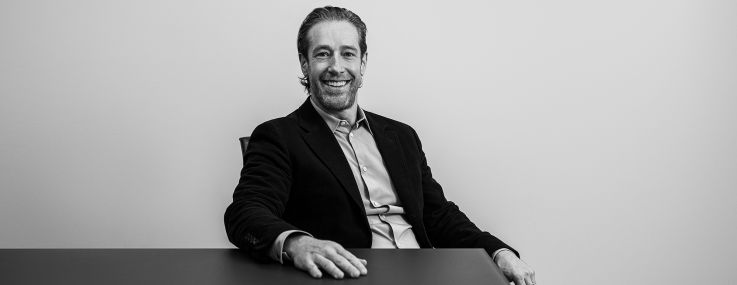 David Schwartz of Slate Property Group at their headquarters 440 Park Avenue South in New York.