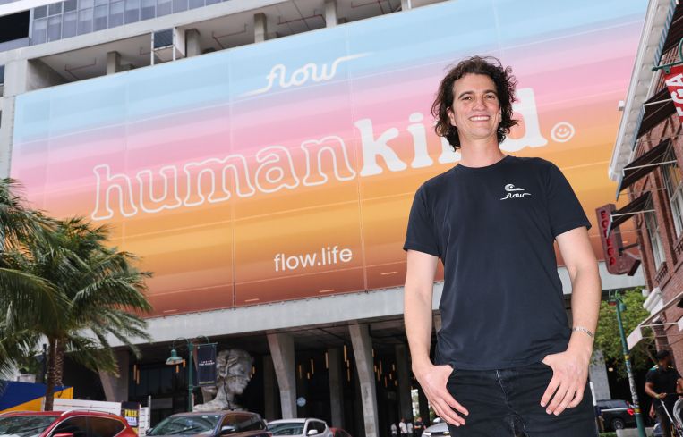 Adam Neumann at the launch of Flow Residential Real Estate & Lifestyle Brand in 2024.