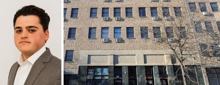 Alex Fuchs of Rosewood Realty Group and 667 Meeker Avenue, Brooklyn.