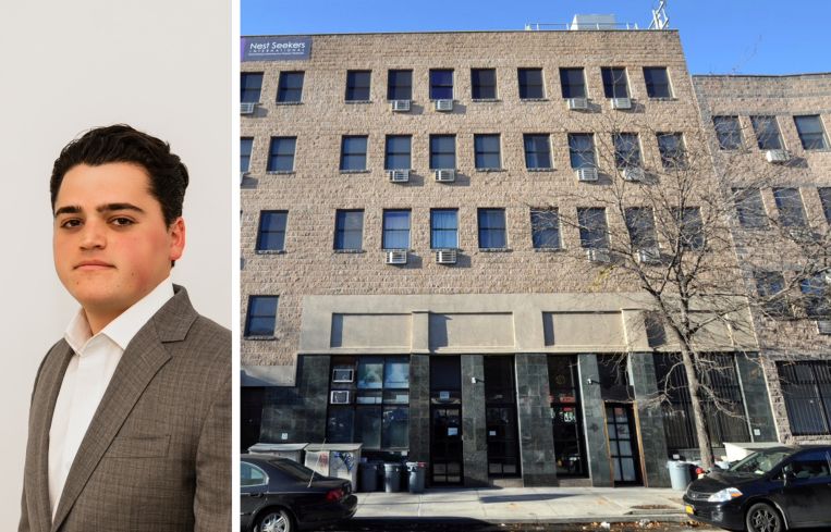 Alex Fuchs of Rosewood Realty Group and 667 Meeker Avenue, Brooklyn.