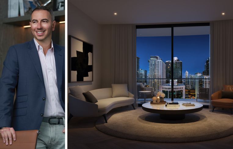 Andrew Warman of PMG a a rendering of a residence at One Twenty Brickell.