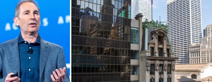 Amazon CEO Andy Jassy and 10 Bryant Park.