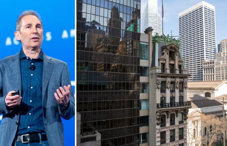 Amazon CEO Andy Jassy and 10 Bryant Park.