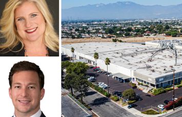 CBRE's Barbara Perrier and Eric Cox, and 705 Baldwin Park Boulevard, City of Industry, Calif.