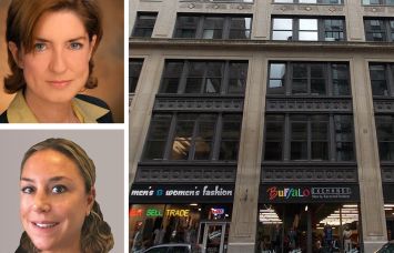 Cushman & Wakefield's Carri Lyon and Jenna Catalon, and 114 West 26th Street.