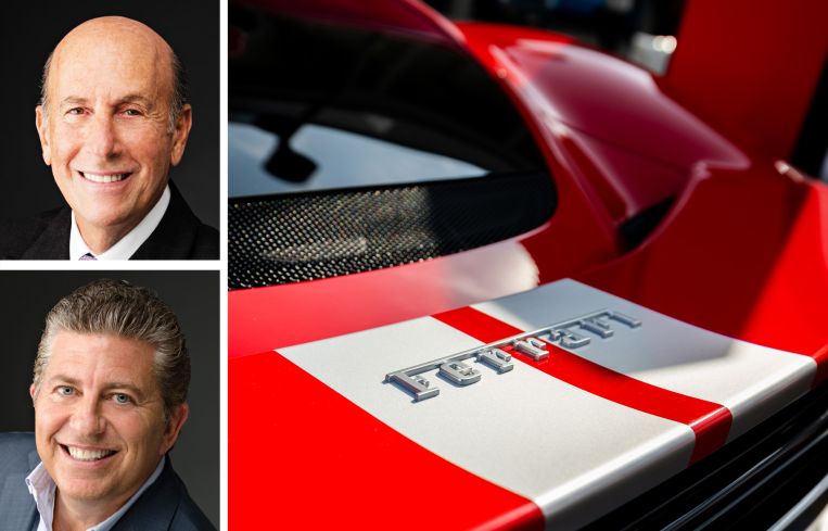 L&L Holdings' David Levinson and Robert Lapidus, and a Ferrari.