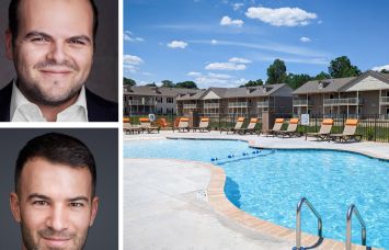 David Walkin of Conserve Holdings, Stephen York of Arbor Realty Trust, and Cove at Ridge multifamily property in Lyman, S.C.
