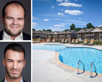 David Walkin of Conserve Holdings, Stephen York of Arbor Realty Trust, and Cove at Ridge multifamily property in Lyman, S.C.